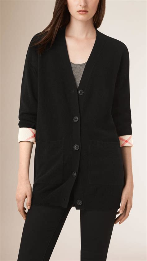 burberry ladies cardigans|black wool cardigan women's.